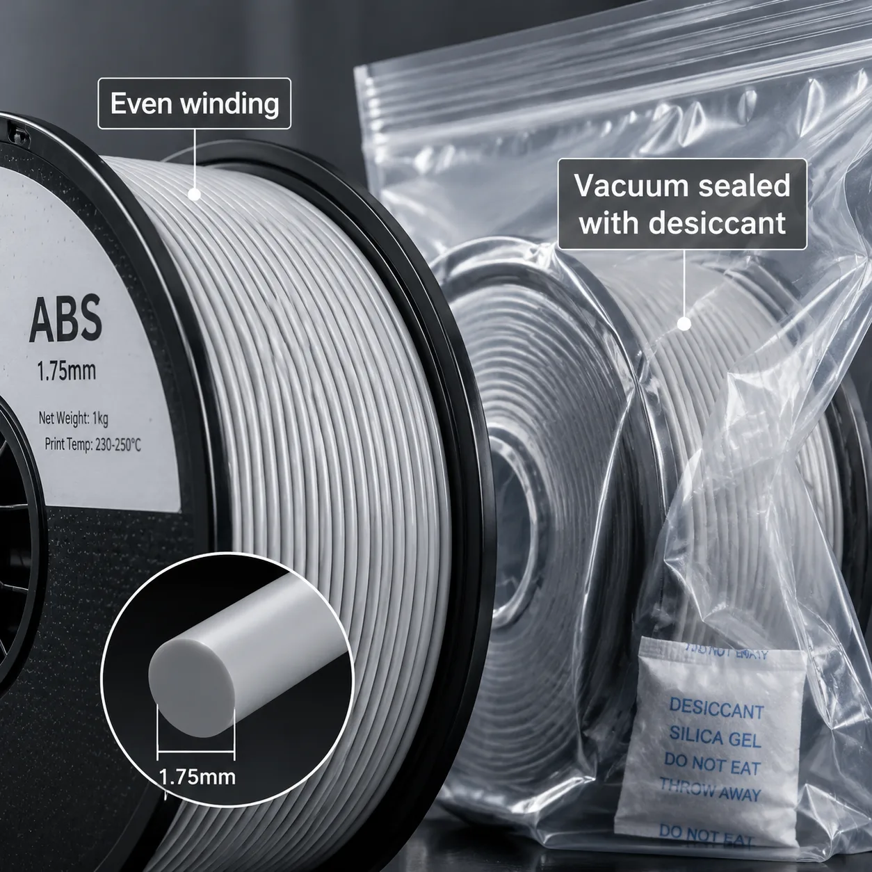 ABS 1.75mm 1kg — Close-up
