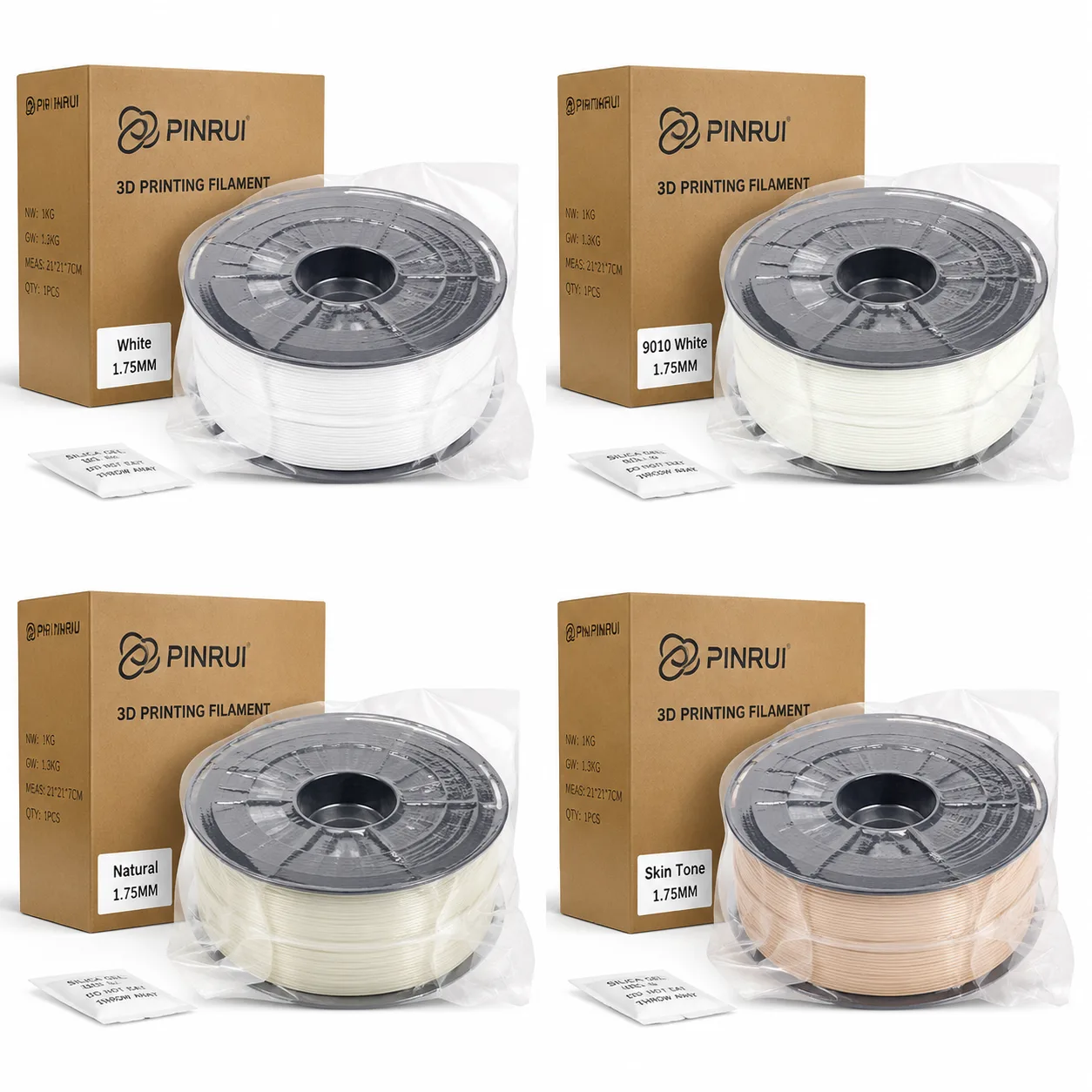 ABS 3D Printer Filament 1.75mm 8 Colors High Impact Heat Resistant White Natural Skin Tone Red Creality — Product Images