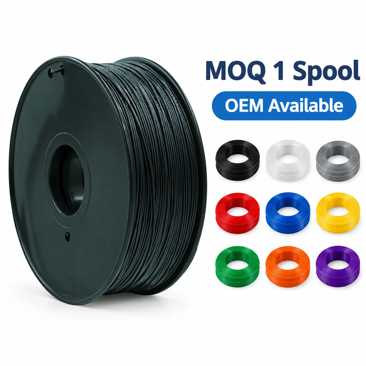 ABS Filament Fluorescent 1.75mm 1kg Yiqiu3D Impact Resistant Smoothable