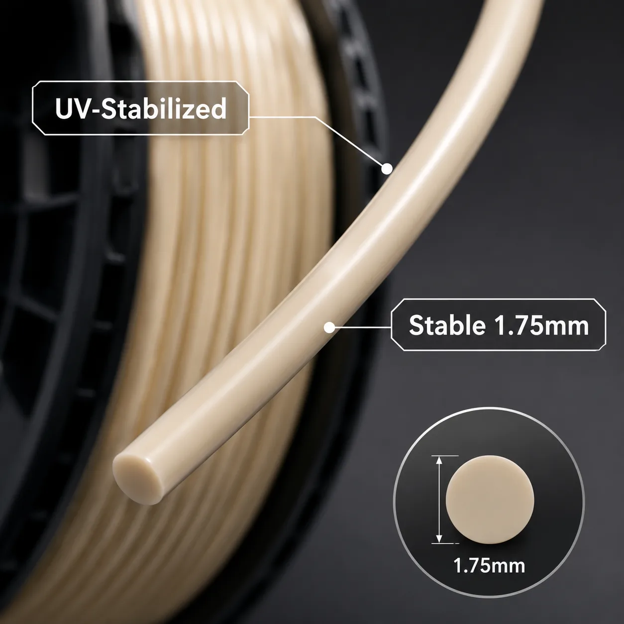 ASA Filament 1.75mm 1kg 340m UV-Resistant Outdoor — Product Images