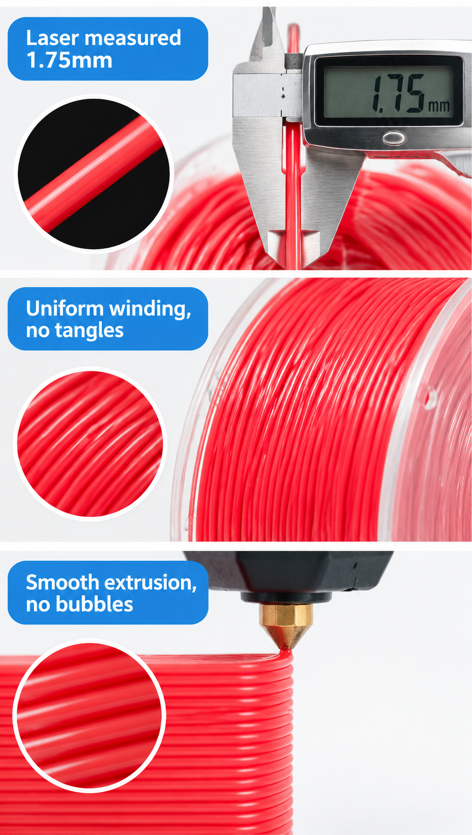 Yiqiu3D ASA Filament 1.75 mm 1 kg Outdoor — Close-up
