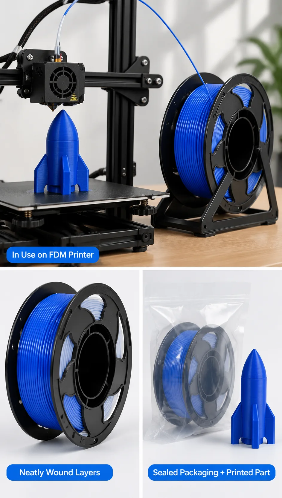 Yiqiu3D Basic PLA Filament 1.75 mm 1 kg High-Speed Prototyping — Close-up