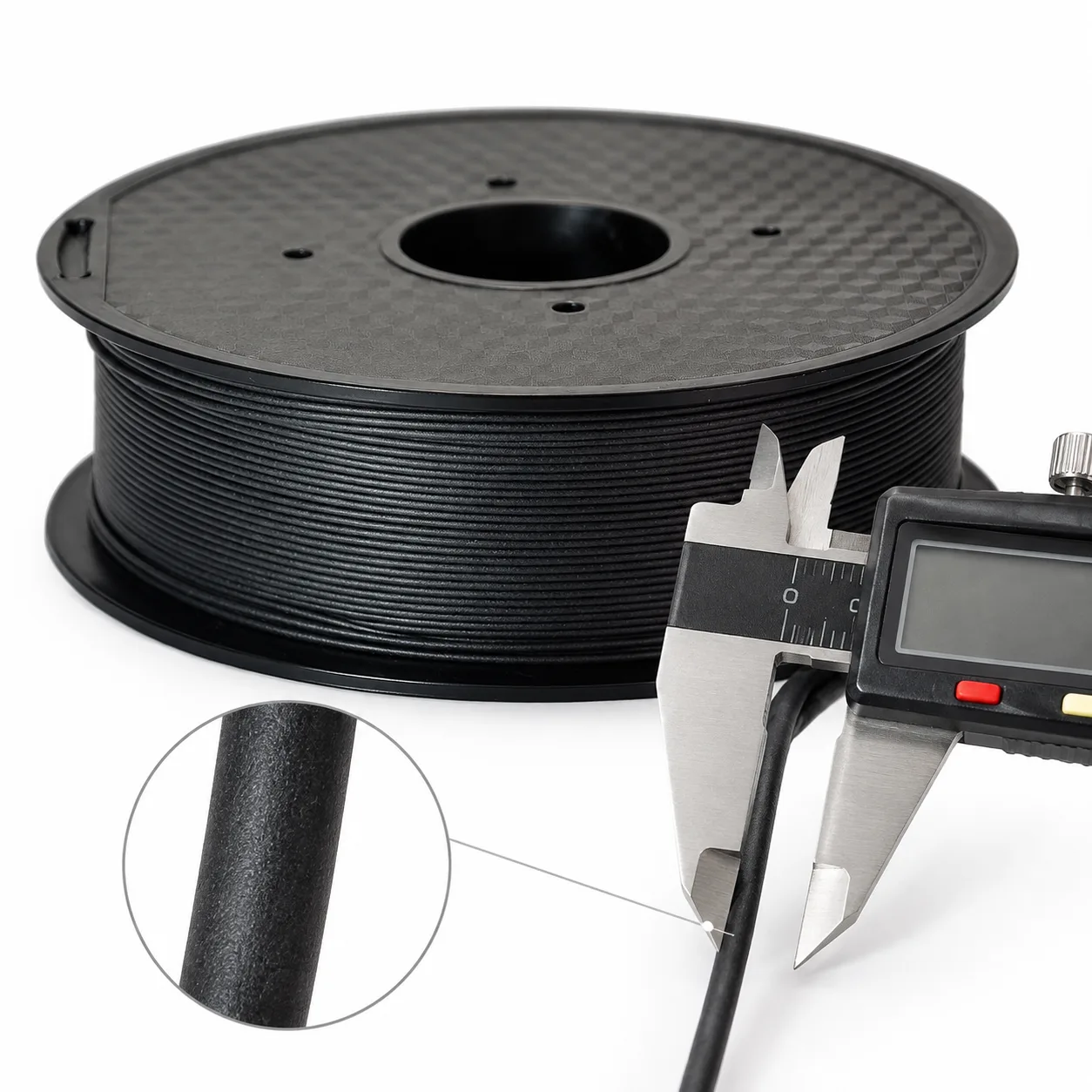 Carbon Fiber ABS Filament 1.75mm 1kg Yiqiu3D Low-Warp Stiffness — Product Images