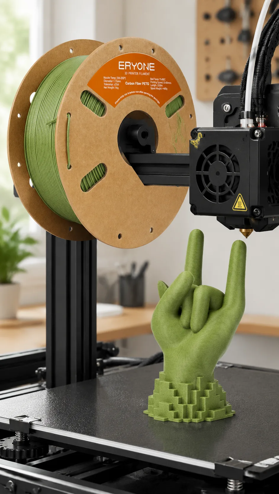 Carbon Fiber PETG Filament 1.75mm White Stiff Lightweight — Spec Sheet