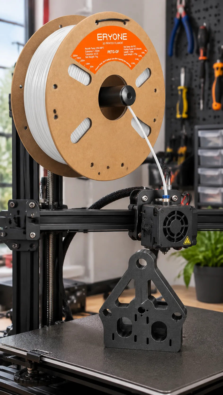 Carbon Fiber PETG Filament 1.75mm White Stiff Lightweight — Scene