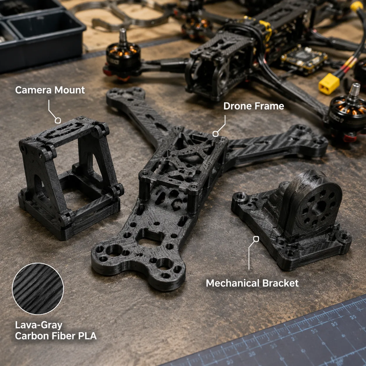 Carbon Fiber PLA — Product Images