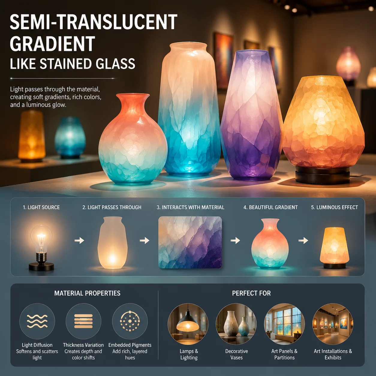 Crystal Rainbow Silk PLA Filament 1.75mm — Scene