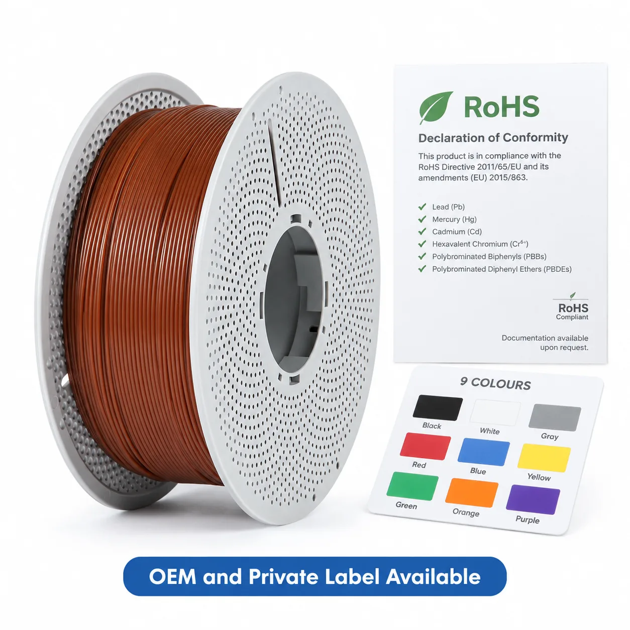 Dual Color Matte PLA Filament 1.75mm 1kg Yiqiu3D Two-Tone — Product Images