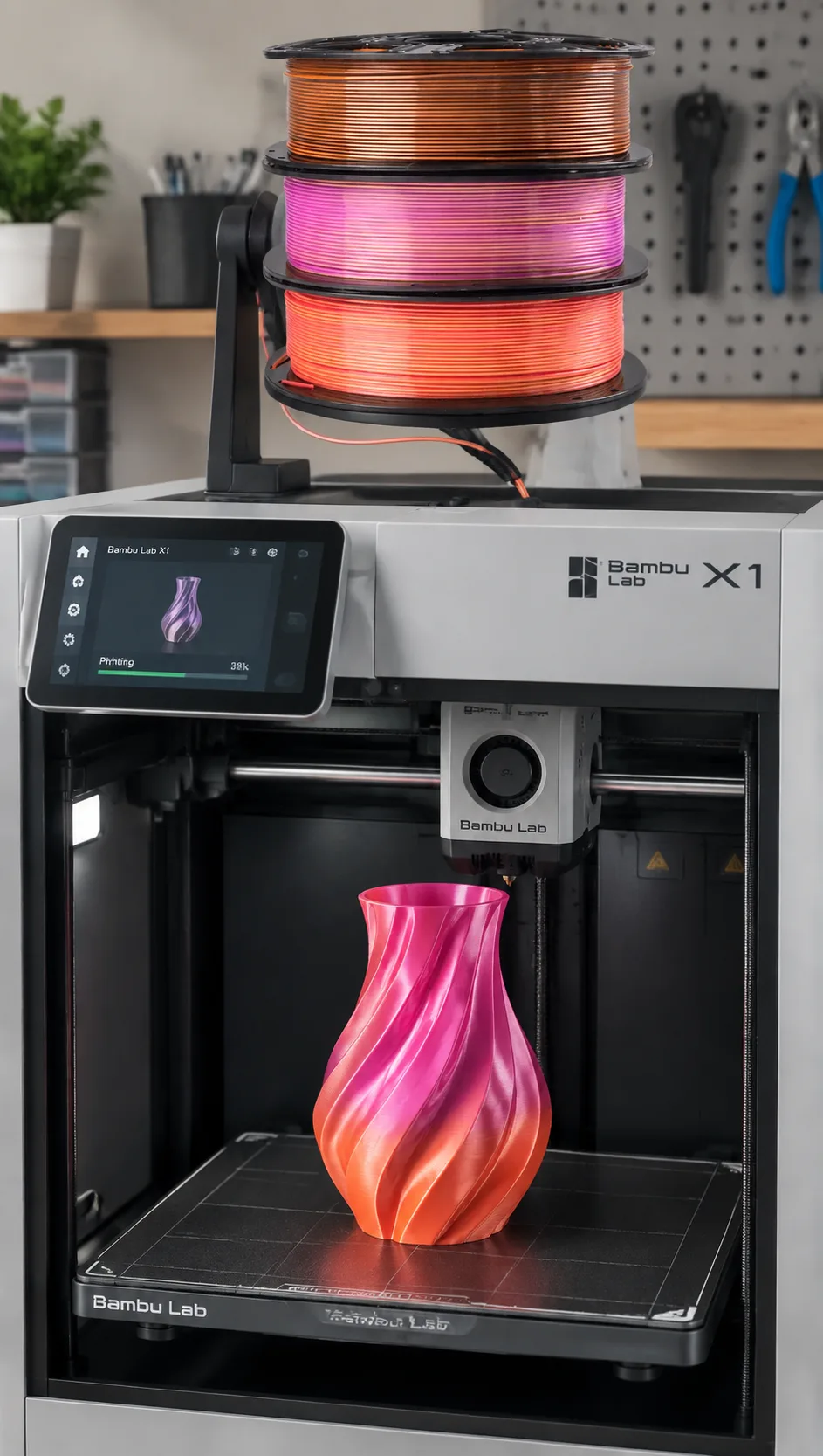 Dual Color Silk PLA Filament 1.75mm 1kg Net Yiqiu3D Dual-Gradient — Scene