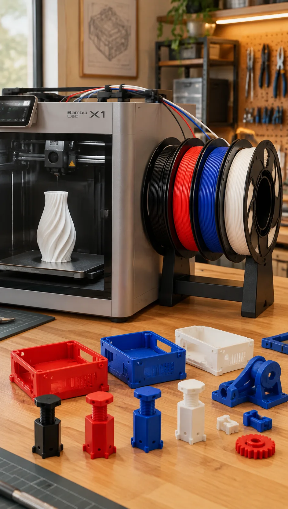 Yiqiu3D Eco-Friendly Strong Basic PLA Filament 1.75mm 1kg Solid Colors — Scene