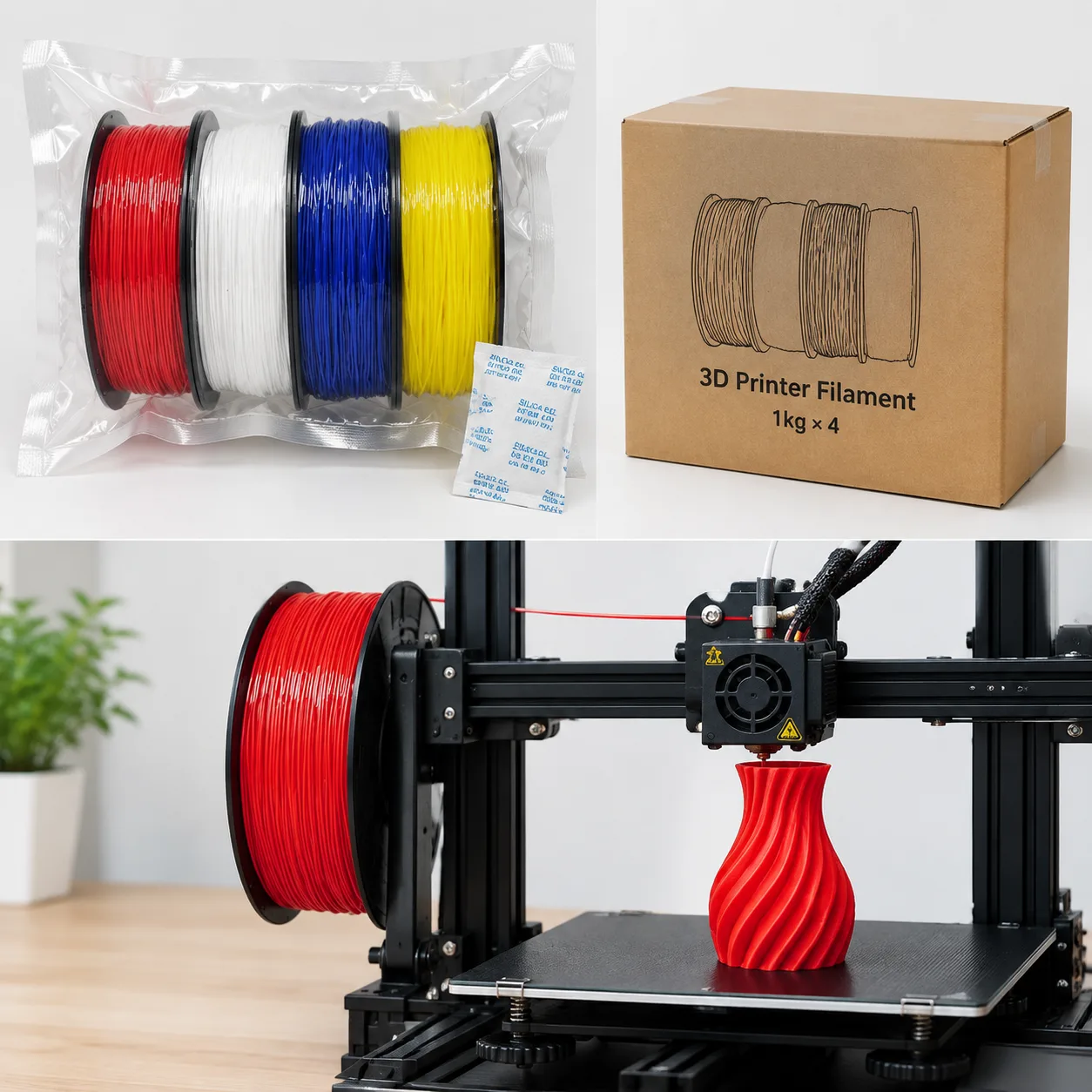 TPU 3D Printer Filament 1.75mm 1kg 330m Flexible Rubber Like — Product Images