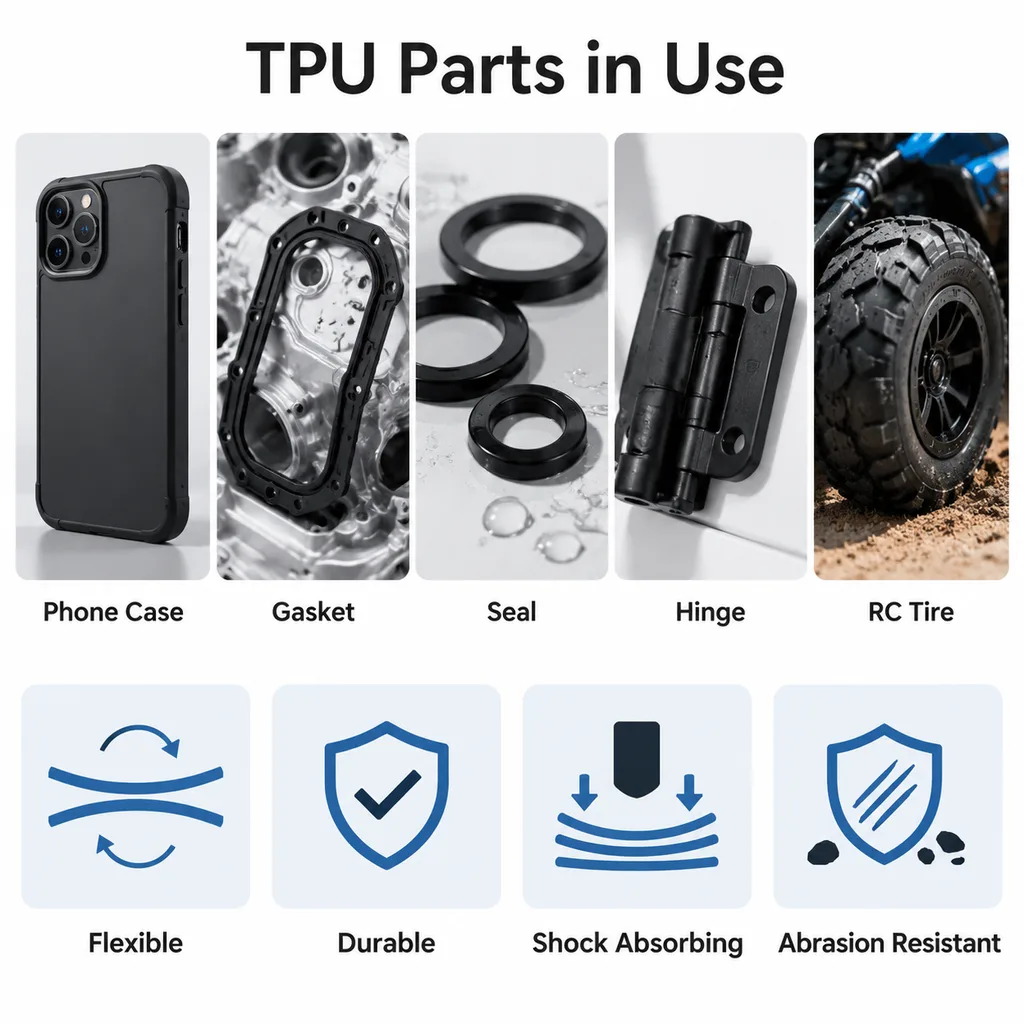 TPU 3D Printer Filament 1.75mm 1kg 330m Flexible Rubber Like — Product Images