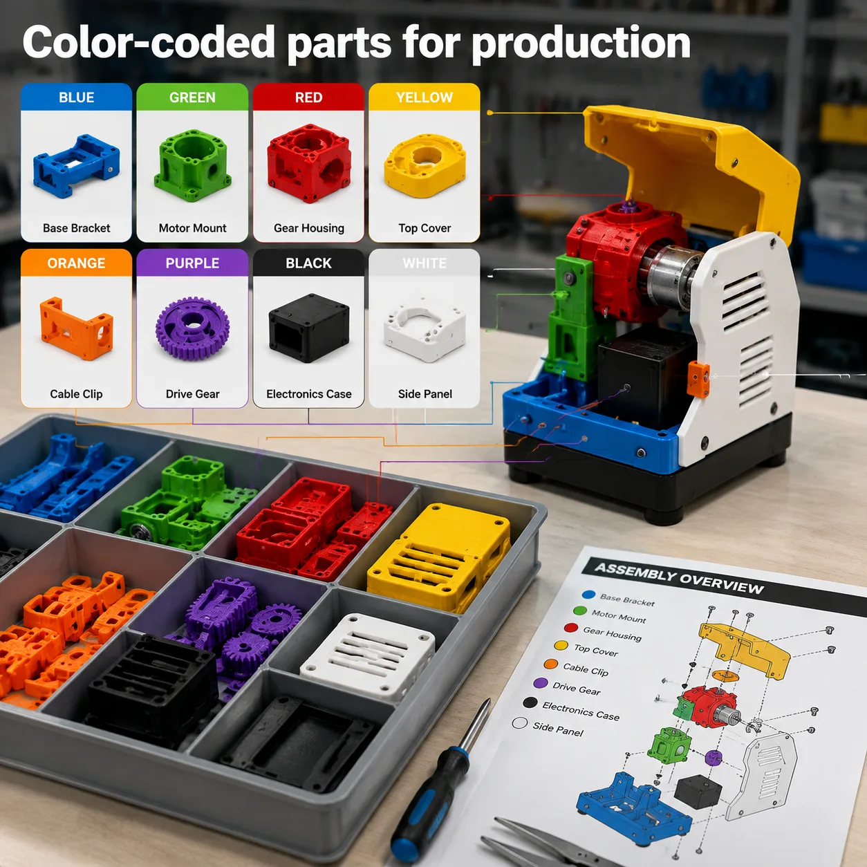 Factory Wholesale ABS Filament Spool 1.75mm High Impact 8 Bright Colors — Product Images