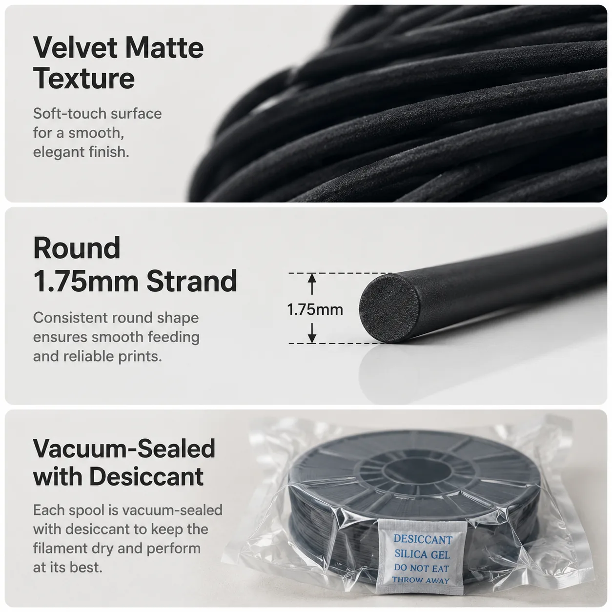 Factory Wholesale Matte PLA — Close-up