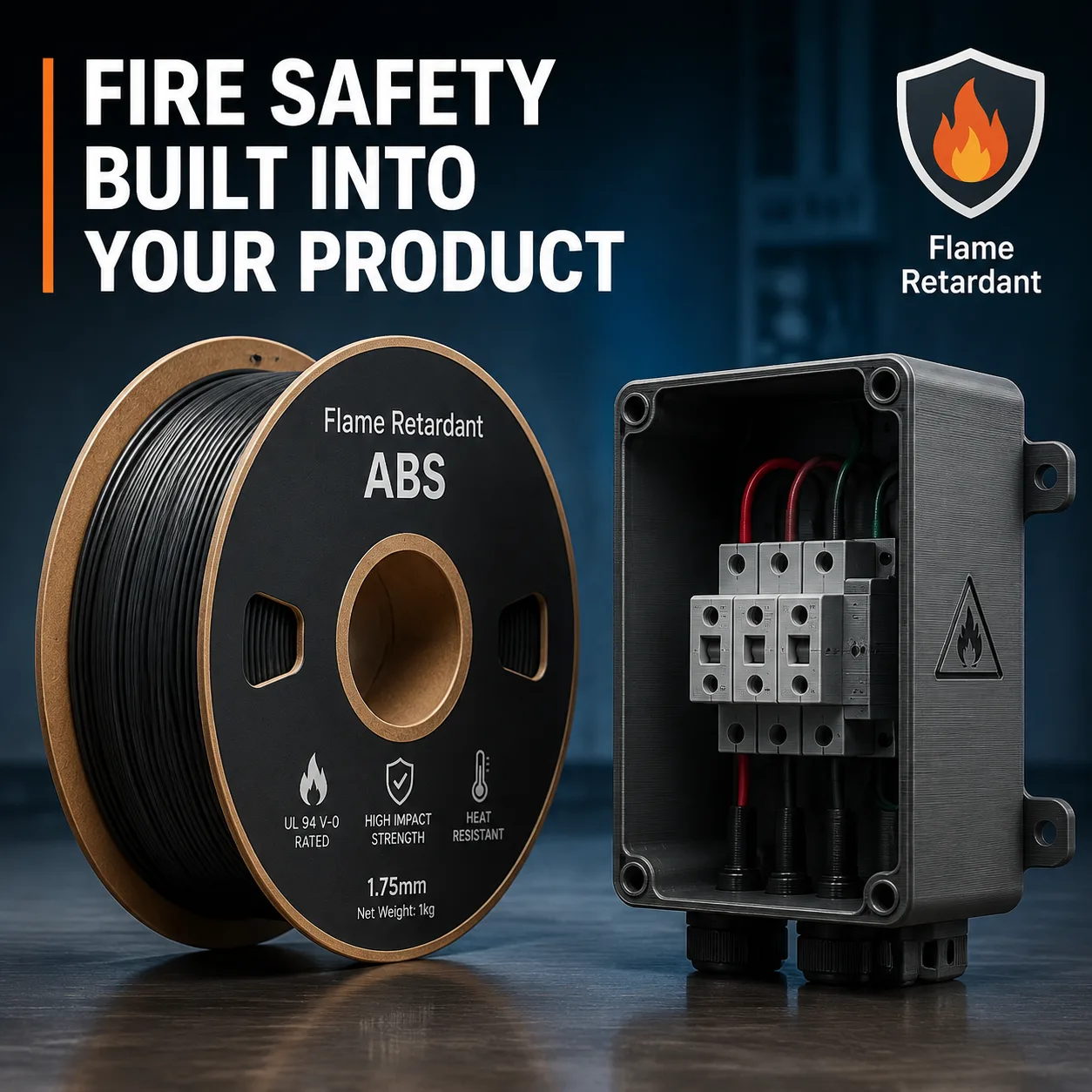 Flame Retardant ABS Filament 1.75mm Fire Resistant — view 5