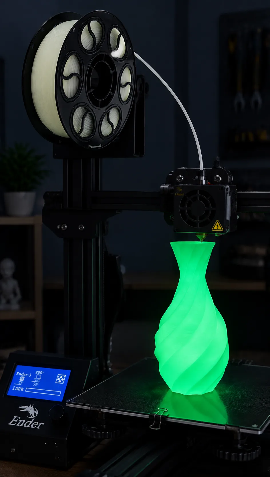 Glow in the Dark PLA 1.75mm 1KG — Scene