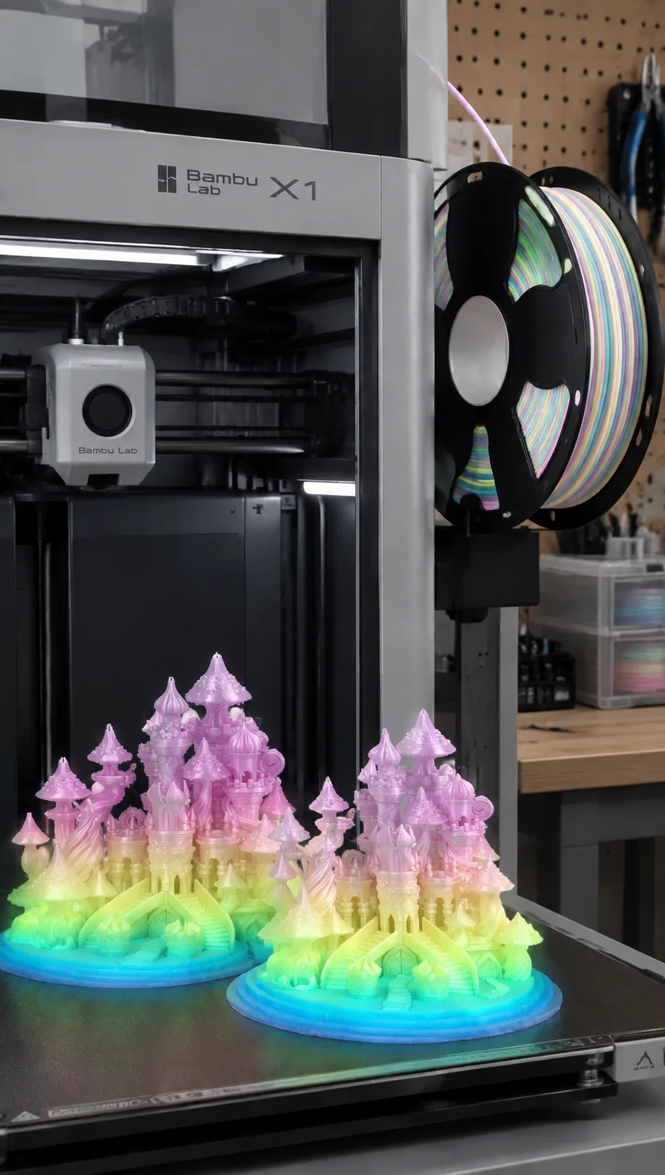 Glow in the Dark Silk PLA Filament 1.75mm 1kg Net Yiqiu3D Farm Grade Luminous — Scene