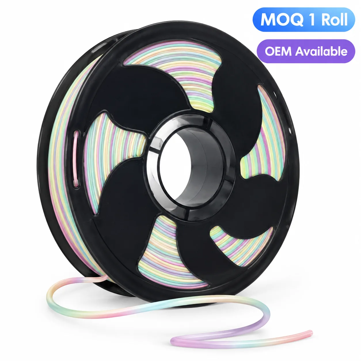 Glow in the Dark Silk PLA Filament 1.75mm 1kg Net Yiqiu3D Farm Grade Luminous