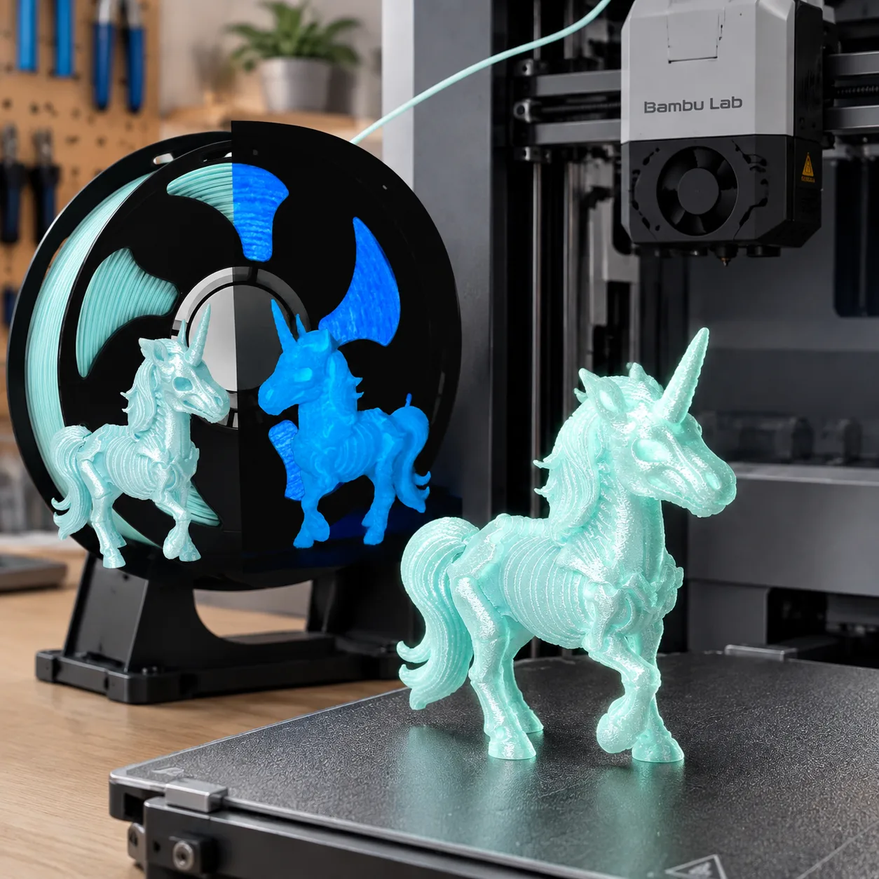 Yiqiu3D Glow-in-the-Dark PLA Pearl Series 1.75mm 250g Light Purple White Pearl 3D Filament Bambu Lab Creality — Product Images