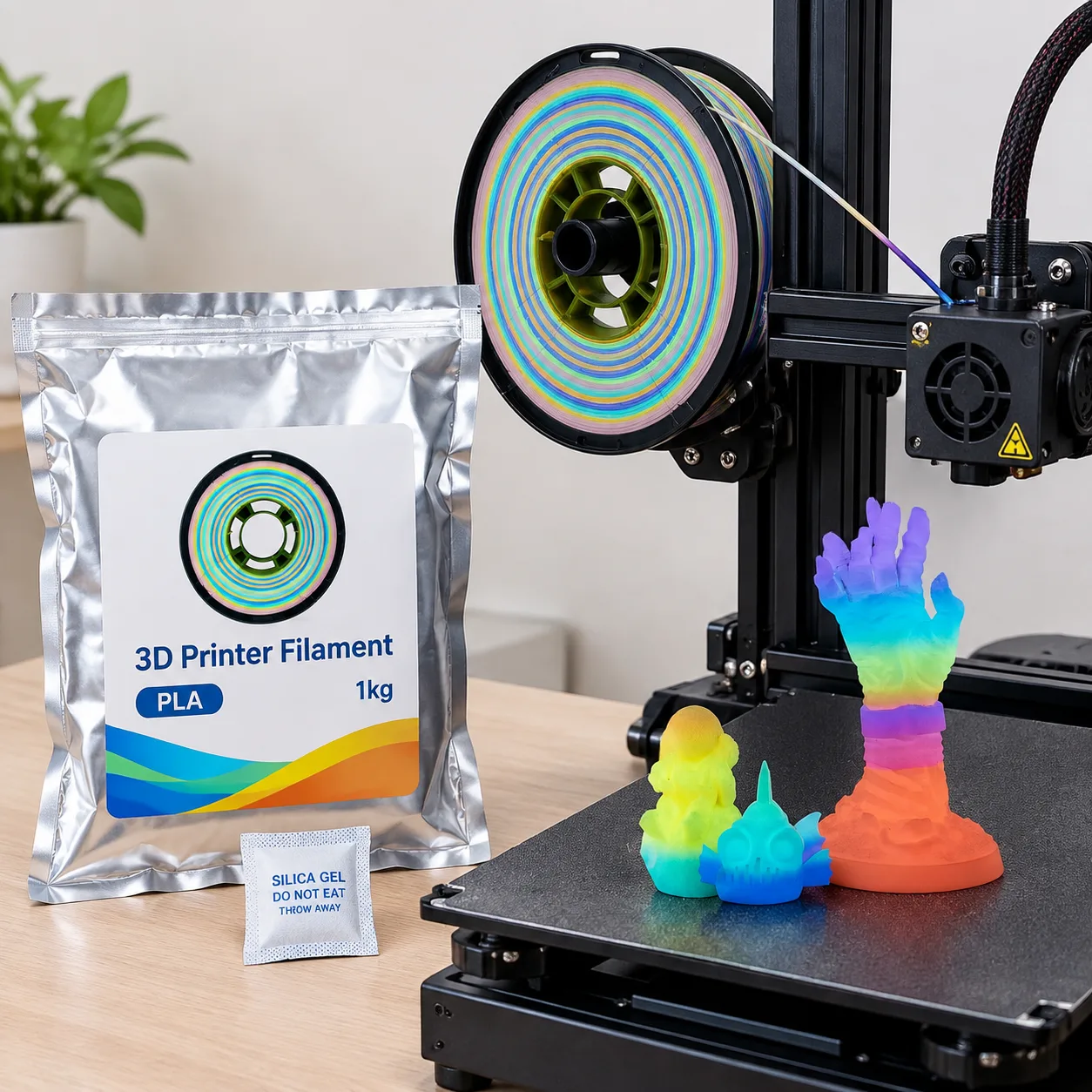 Glow-in-the-Dark PLA Filament 1.75mm 1kg Rainbow Night-Glow — Product Images