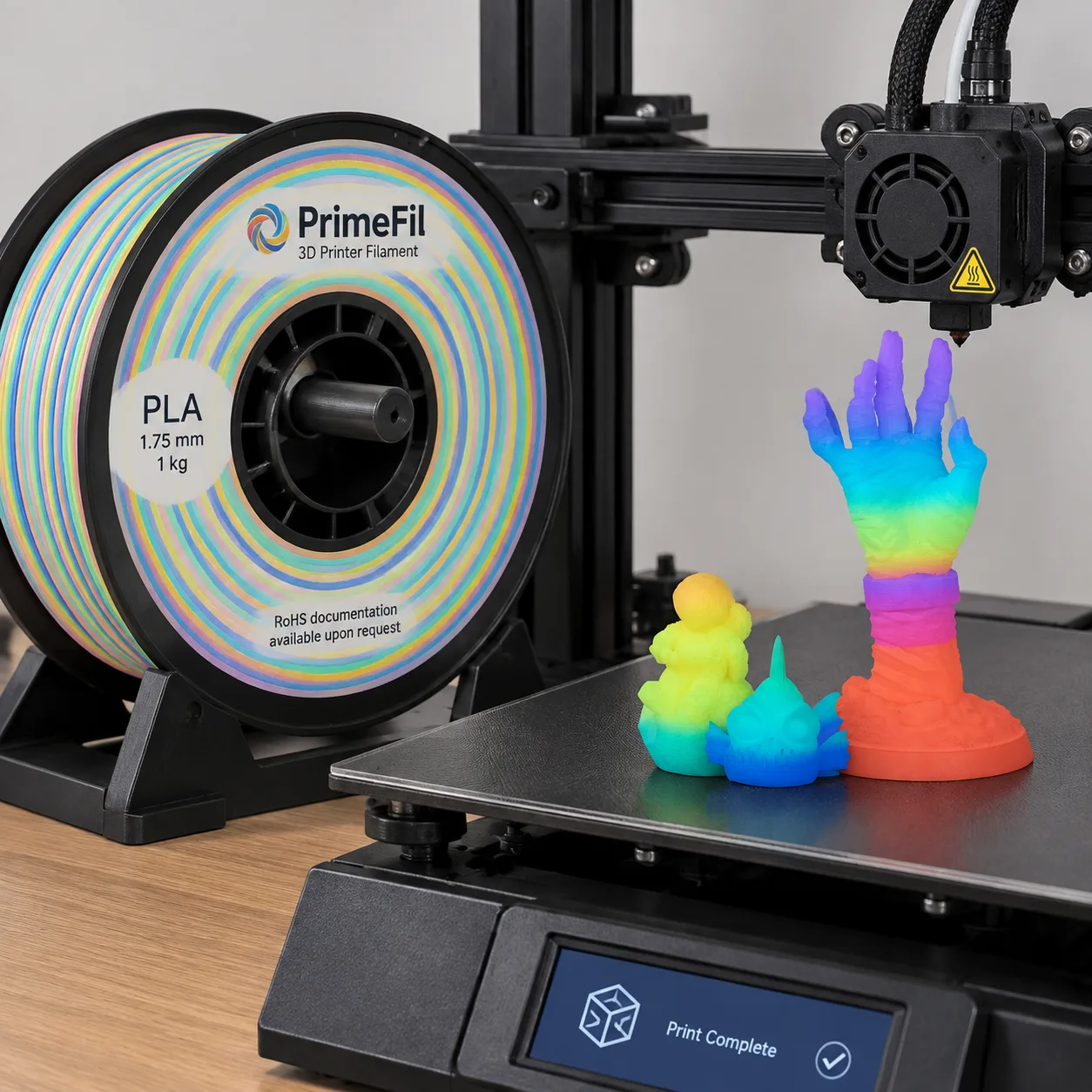 Glow-in-the-Dark PLA Filament 1.75mm 1kg Rainbow Night-Glow — Product Images