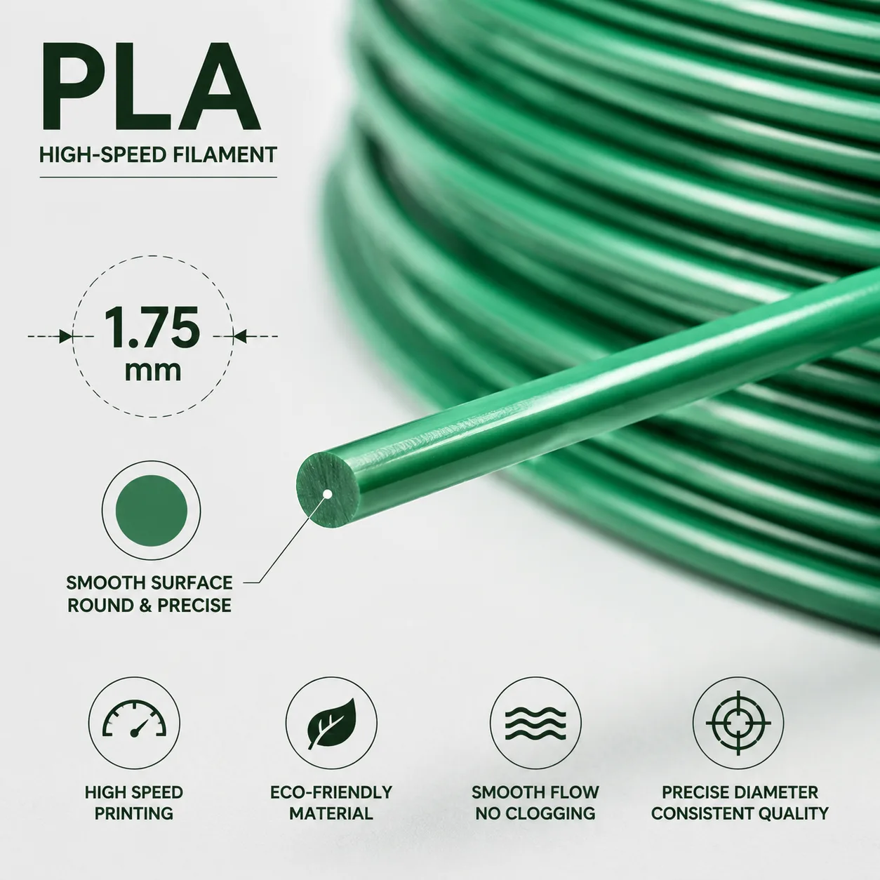 Yiqiu3D High Speed PLA Filament 1.75mm 1kg — Product Images