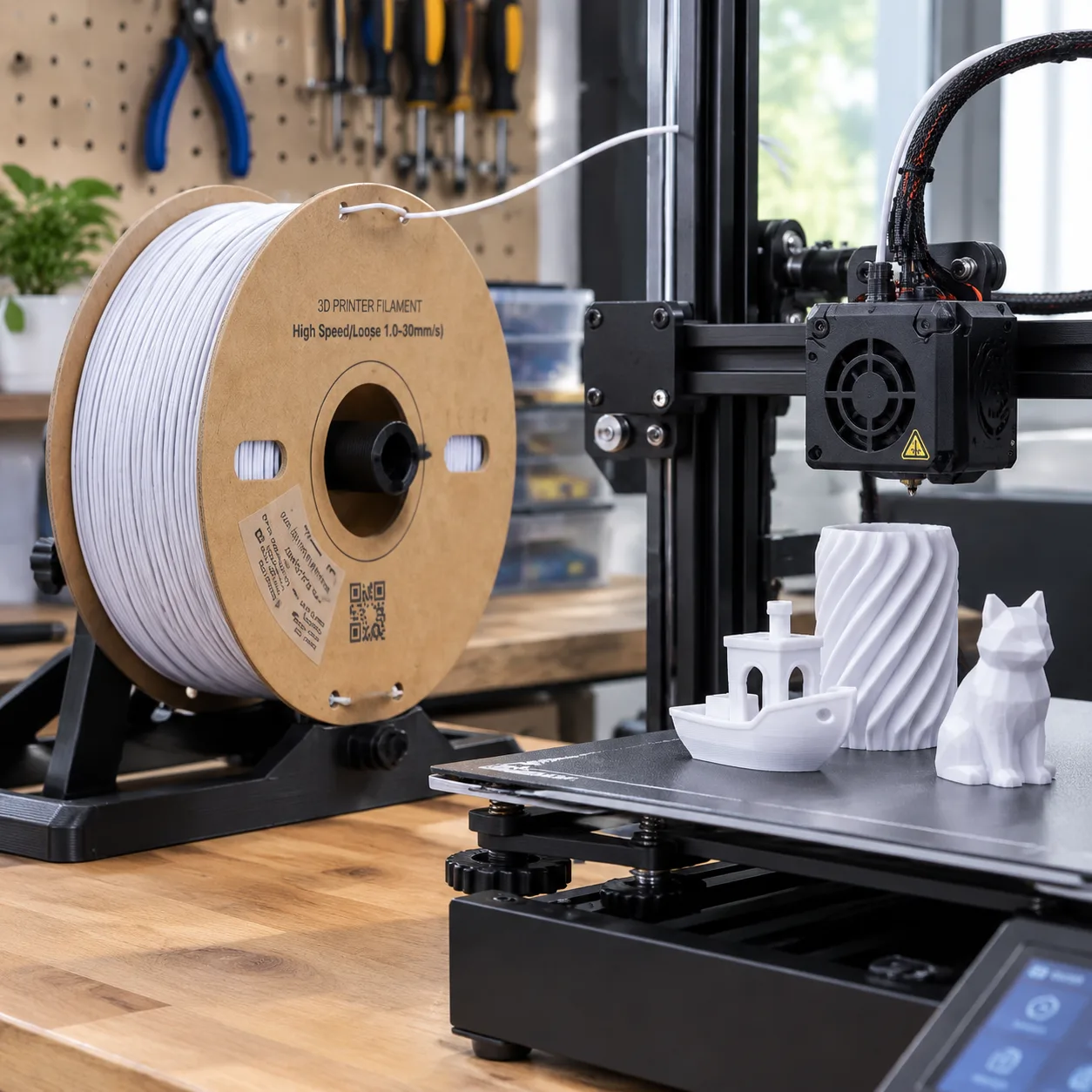 Marble Black PLA Plus Filament 1.75mm 1kg Yiqiu3D Marble Swirl — Scene