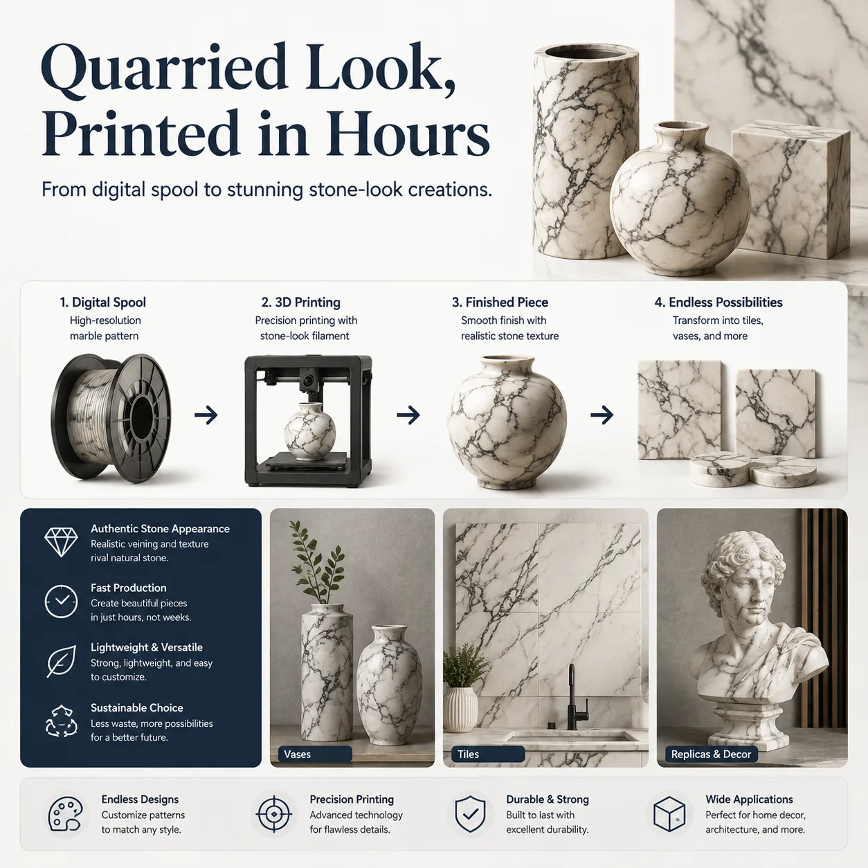Marble PLA Filament — Scene