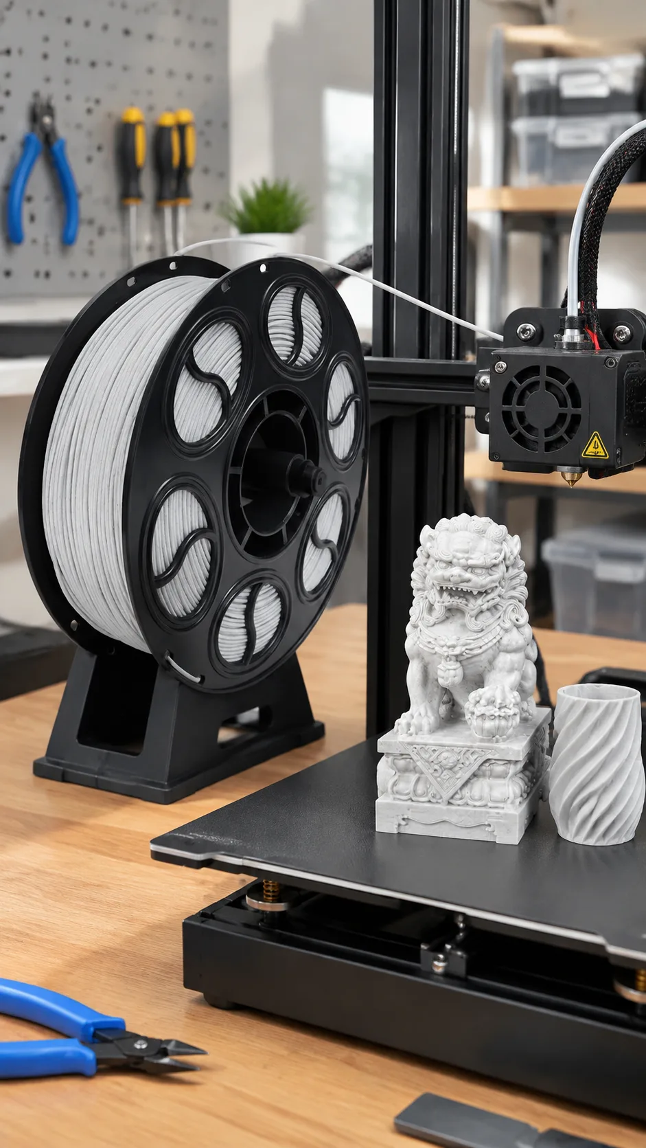 Marble PLA Filament 1.75mm 1kg Yiqiu3D Marble Swirl Texture — Scene