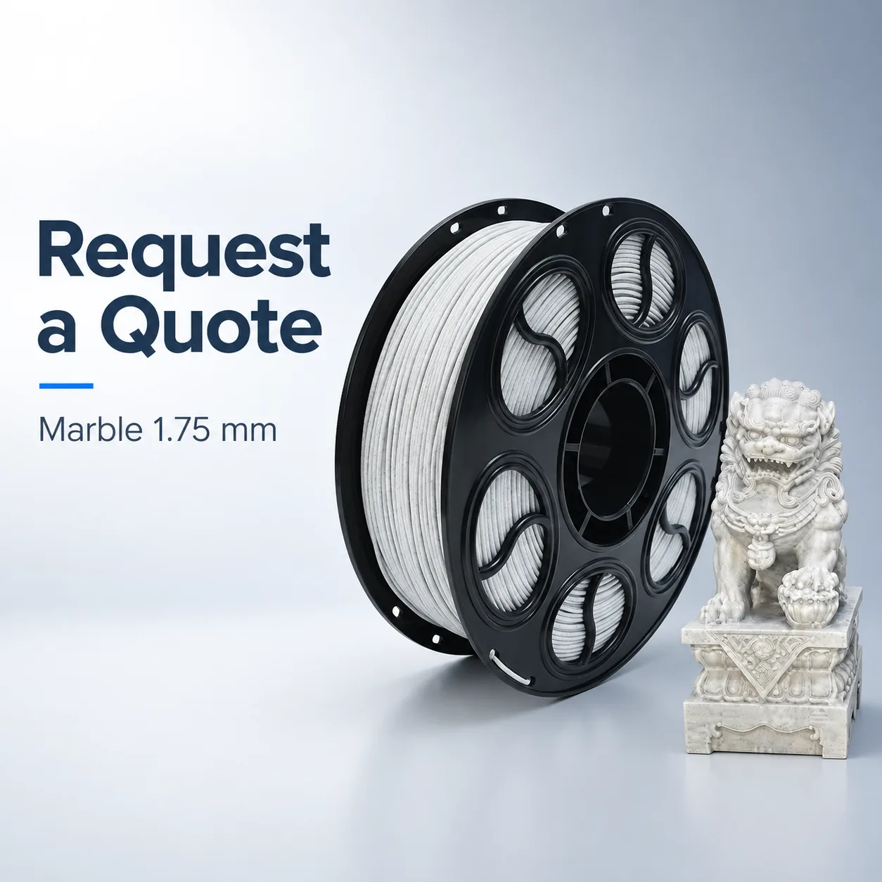 Marble PLA Filament 1.75mm 1kg Yiqiu3D Marble Swirl Texture — view 6