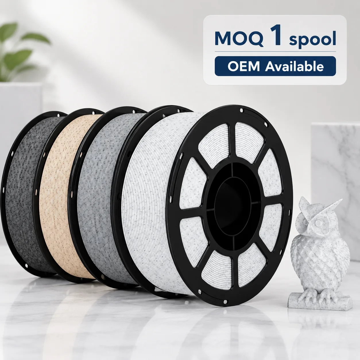 Marble PLA 3D Printer Filament Stone-Texture Finish 8 Marble Tones Architectural Decor