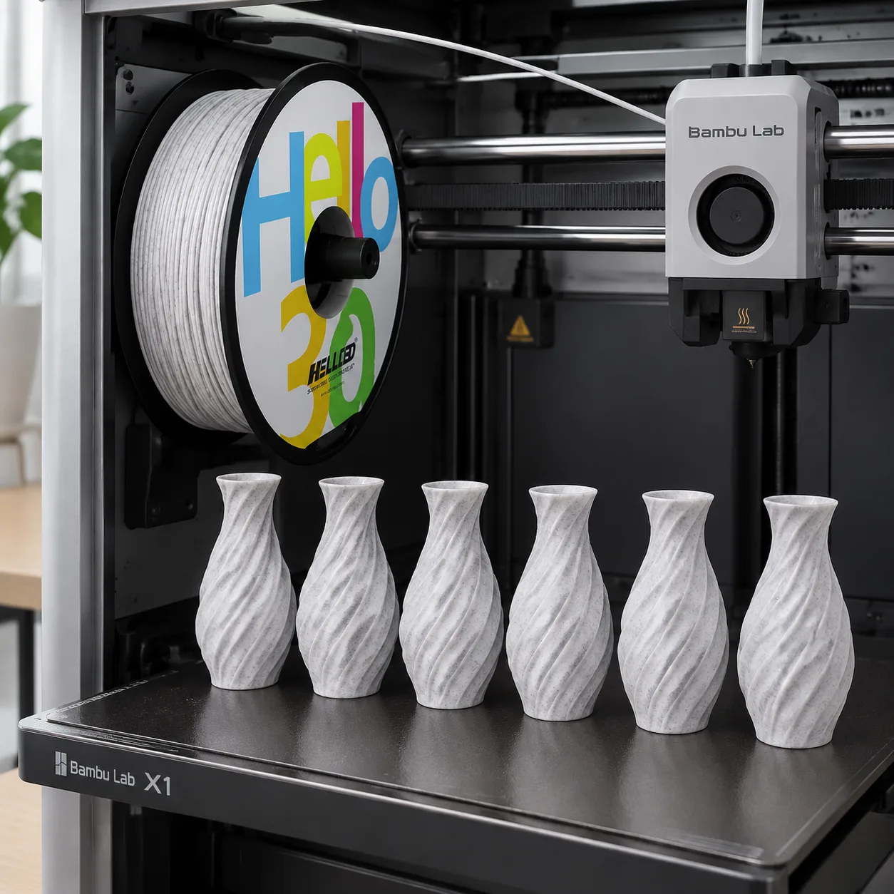 Marble PLA 3D Printer Filament Stone-Texture Finish 8 Marble Tones Architectural Decor — Product Images