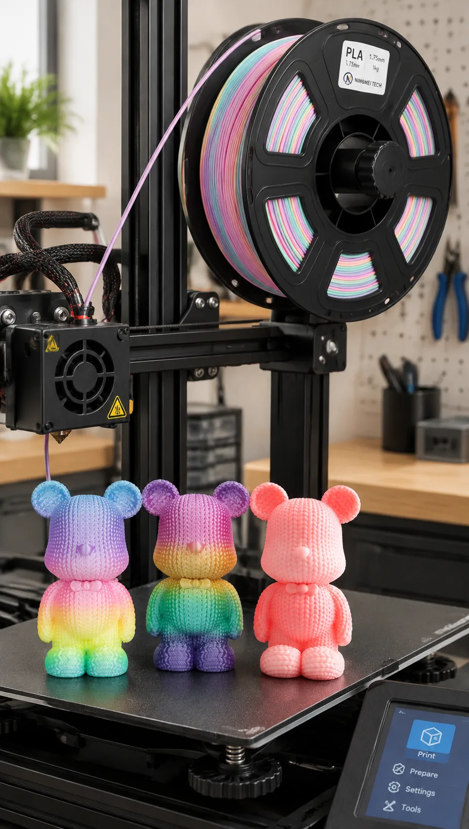 Matte PLA Filament Four Seasons 1.75mm 1kg Yiqiu3D Matte Finish — Scene
