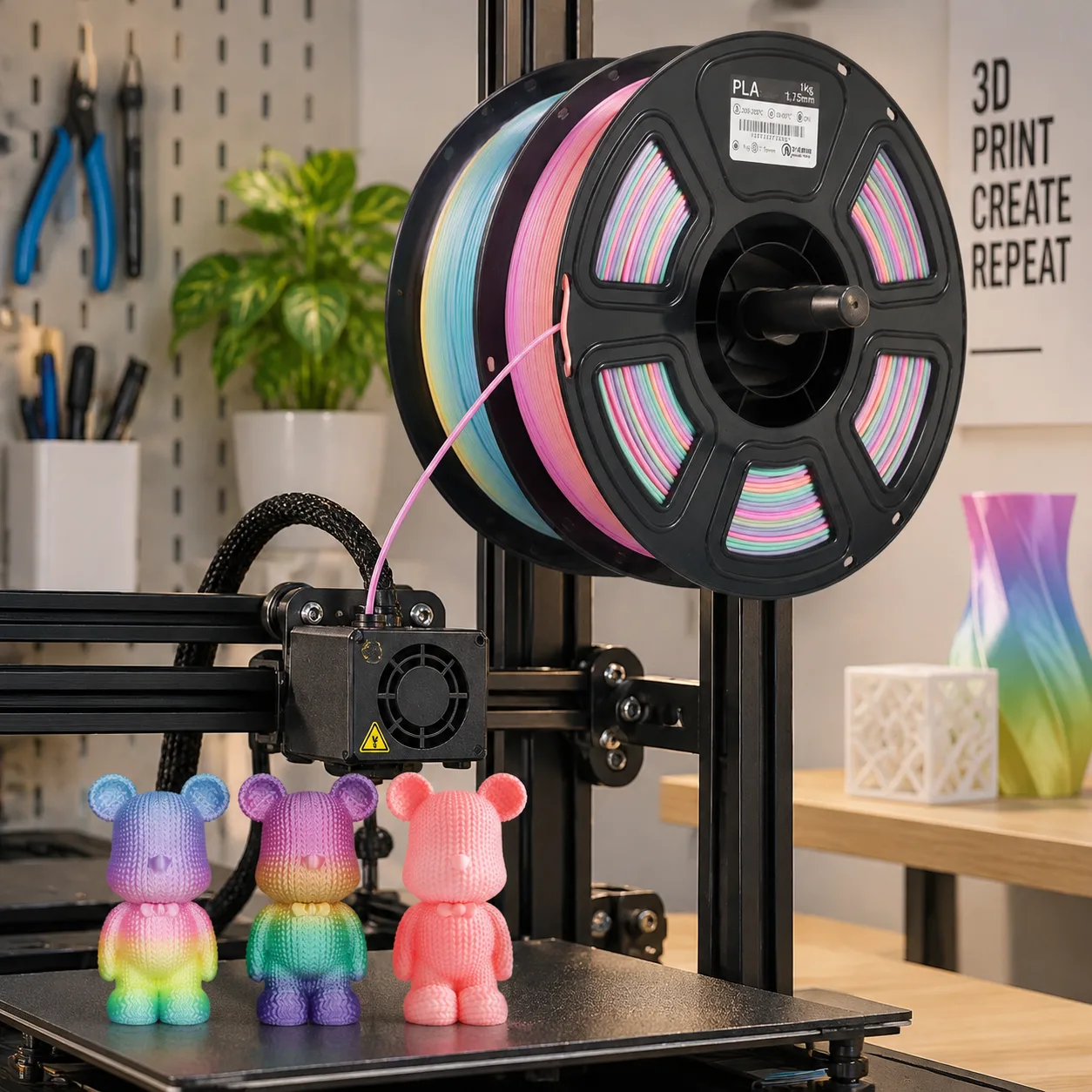 Matte PLA Filament Four Seasons 1.75mm 1kg Yiqiu3D Matte Finish — Product Images
