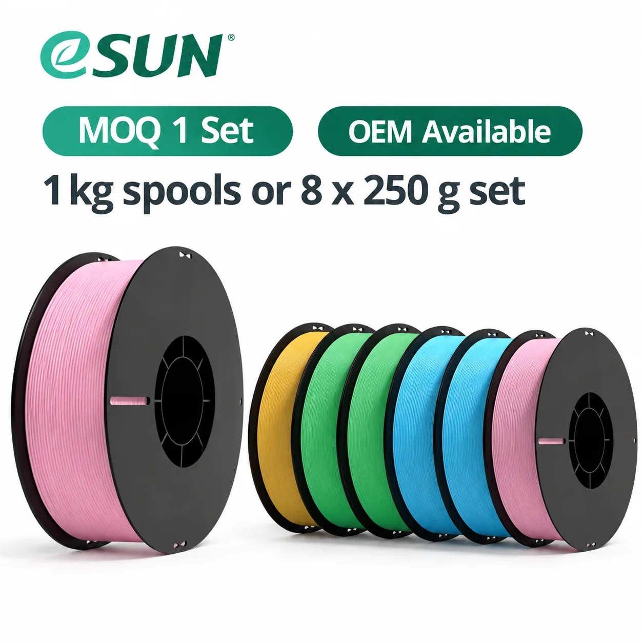 Matte PLA Filament 8 Pack 1.75mm 8x250g Color Sampler