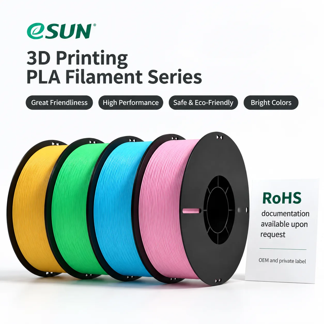 Matte PLA Filament 8 Pack 1.75mm 8x250g Color Sampler — Product Images