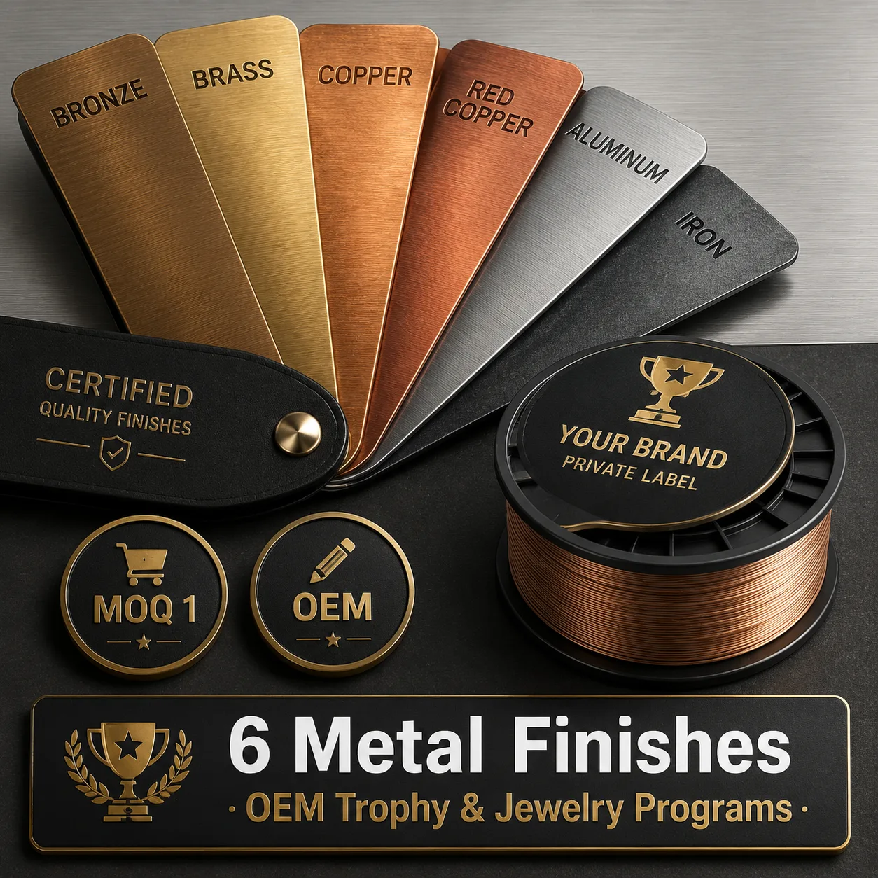 Metal-Filled PLA Filament 1.75mm 1kg High-Density Bronze Brass Copper Magnetic — Product Images
