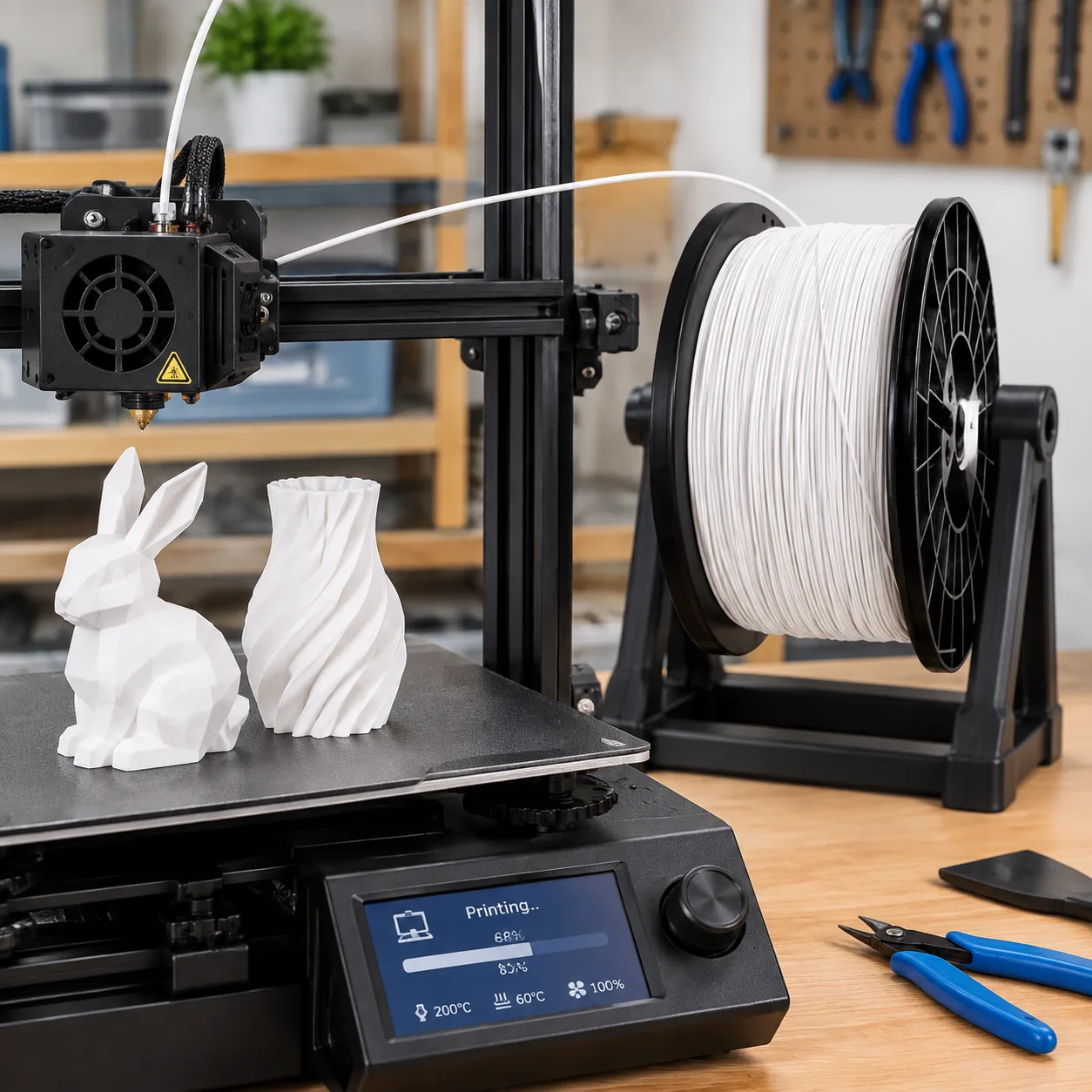PETG Filament Black 1.75mm 1kg Yiqiu3D Tough Layer Bonding — Product Images