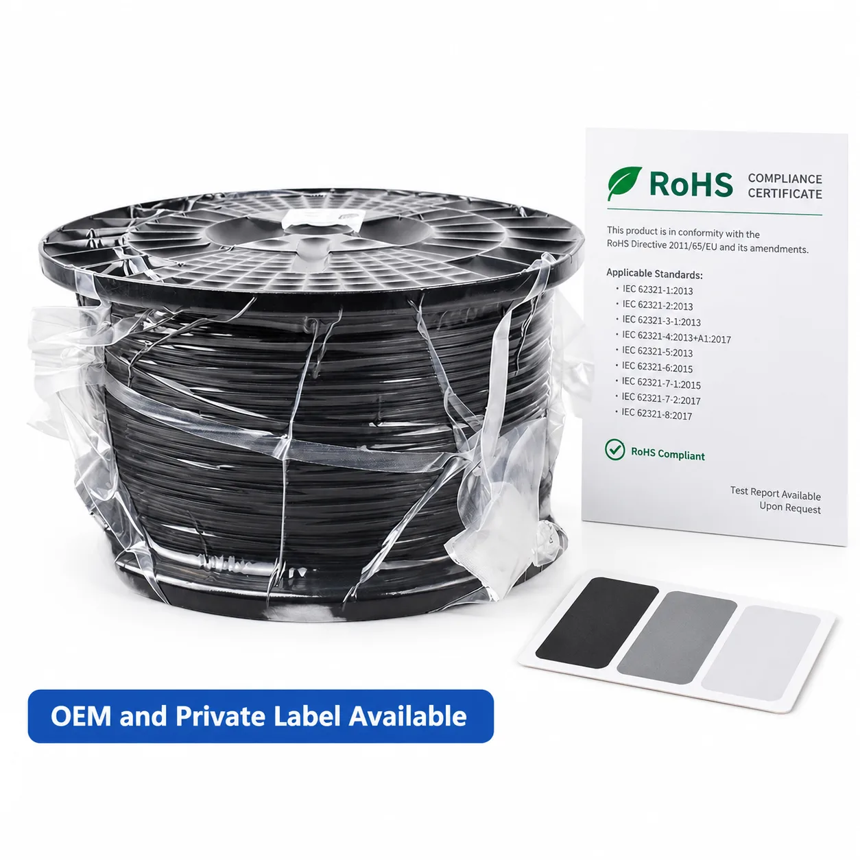 PETG Filament Black 1.75mm 1kg Yiqiu3D Tough Layer Bonding — Product Images