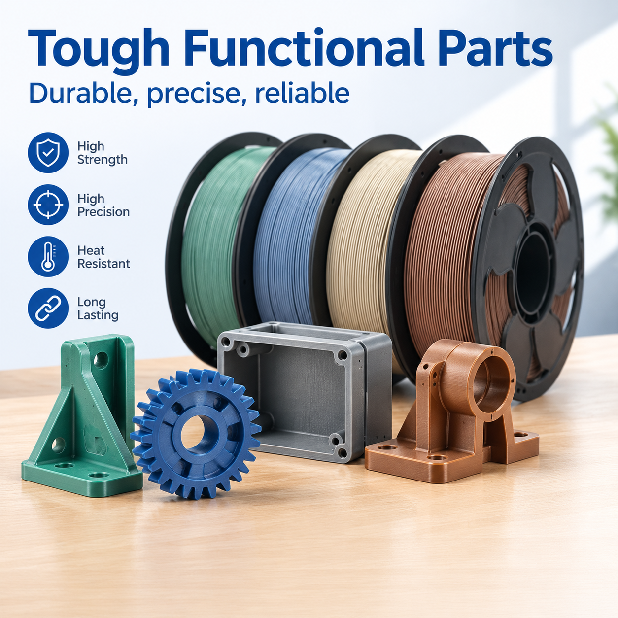 Yiqiu3D PETG Filament 1.75mm 1kg Metallic Shimmer Collection, 8 Metal Tones, Tough Parts, Bambu Lab Prusa — Product Images