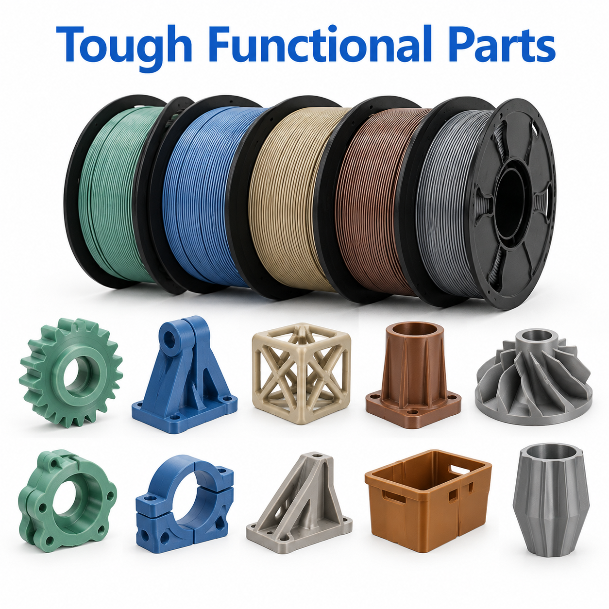 Yiqiu3D PETG Filament 1.75mm 1kg Metallic Shimmer Collection, 8 Metal Tones, Tough Parts, Bambu Lab Prusa — Product Images