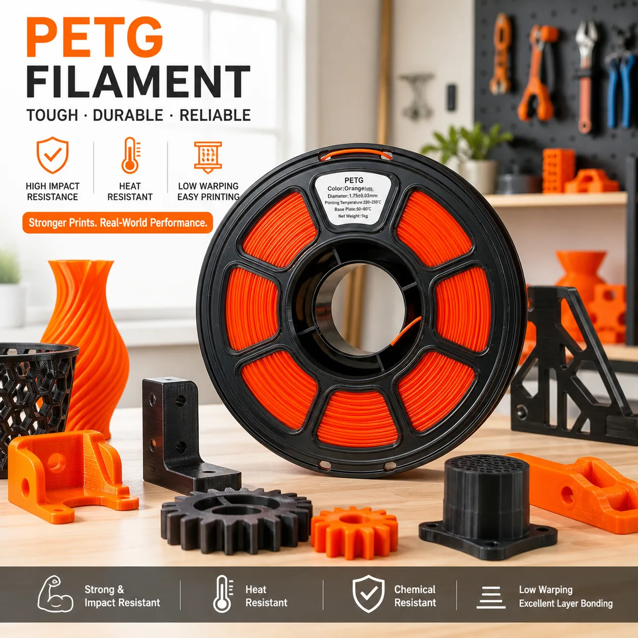 PETG Filament 1.75mm 1kg Single Color 22 Colors — Scene
