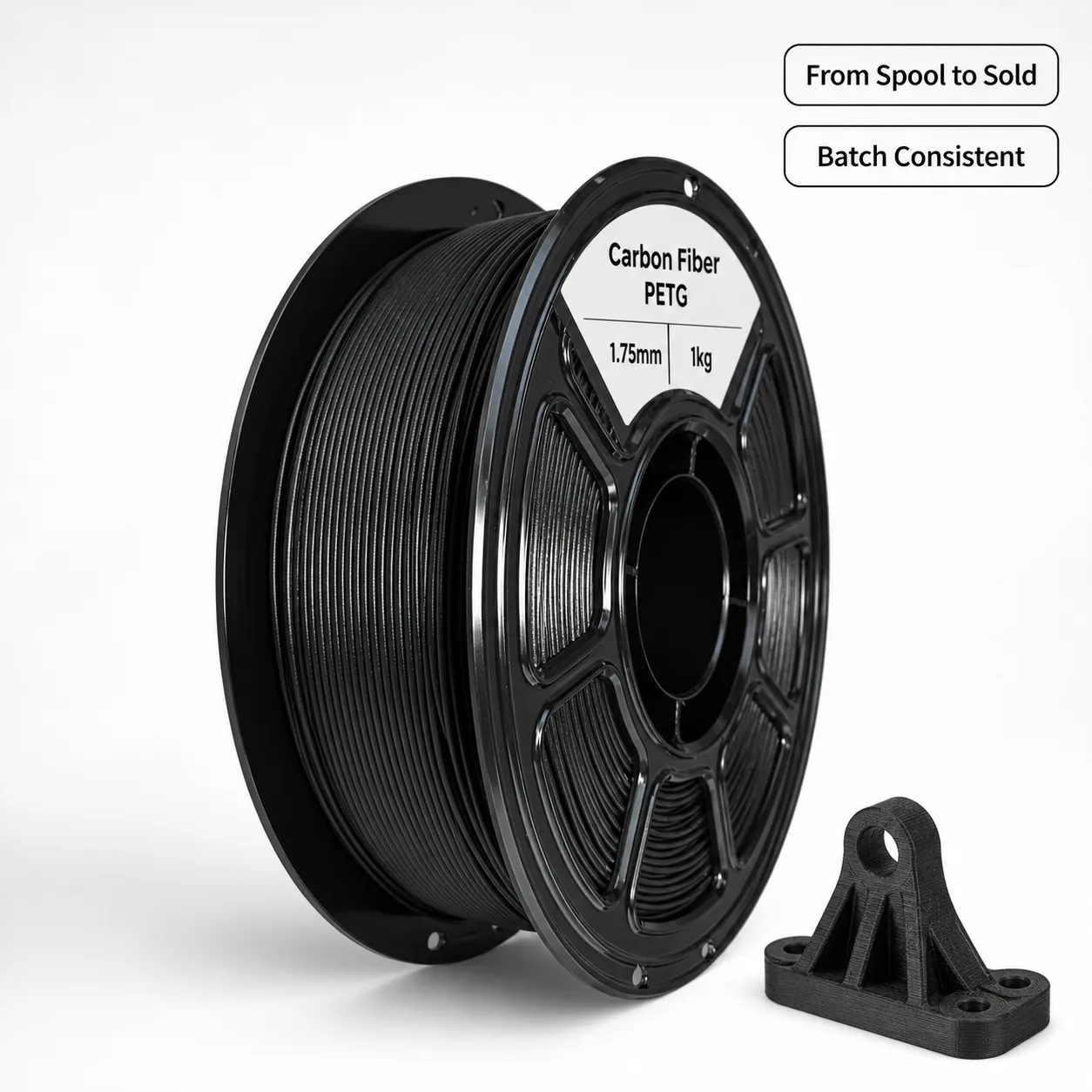 Carbon Fiber PETG Filament 1.75mm 1kg High Strength — Product Images