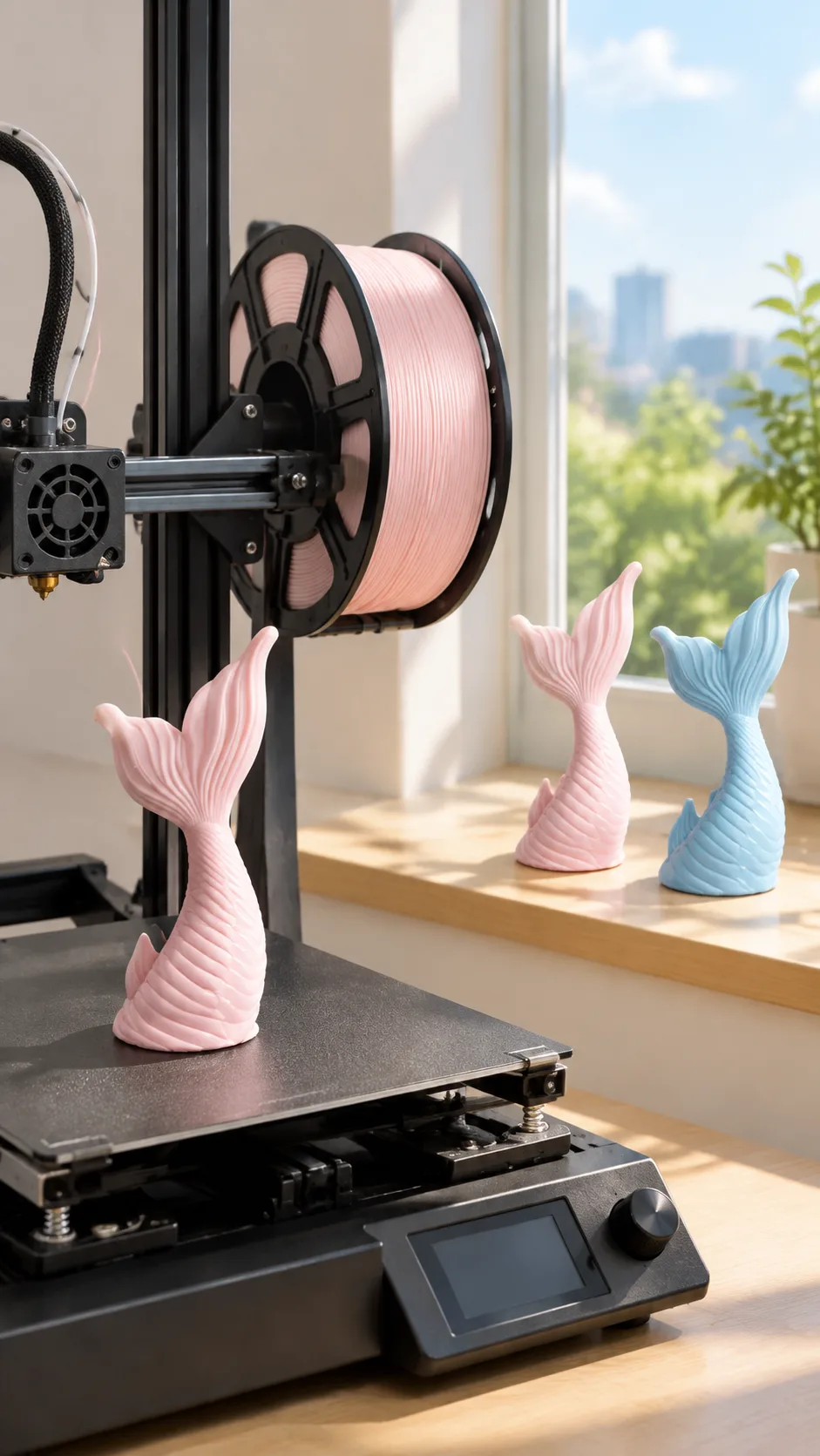 Yiqiu3D Photochromic PLA Filament 1.75mm UV Color Changing Blue Purple Red Moulding 3D Printer — Scene