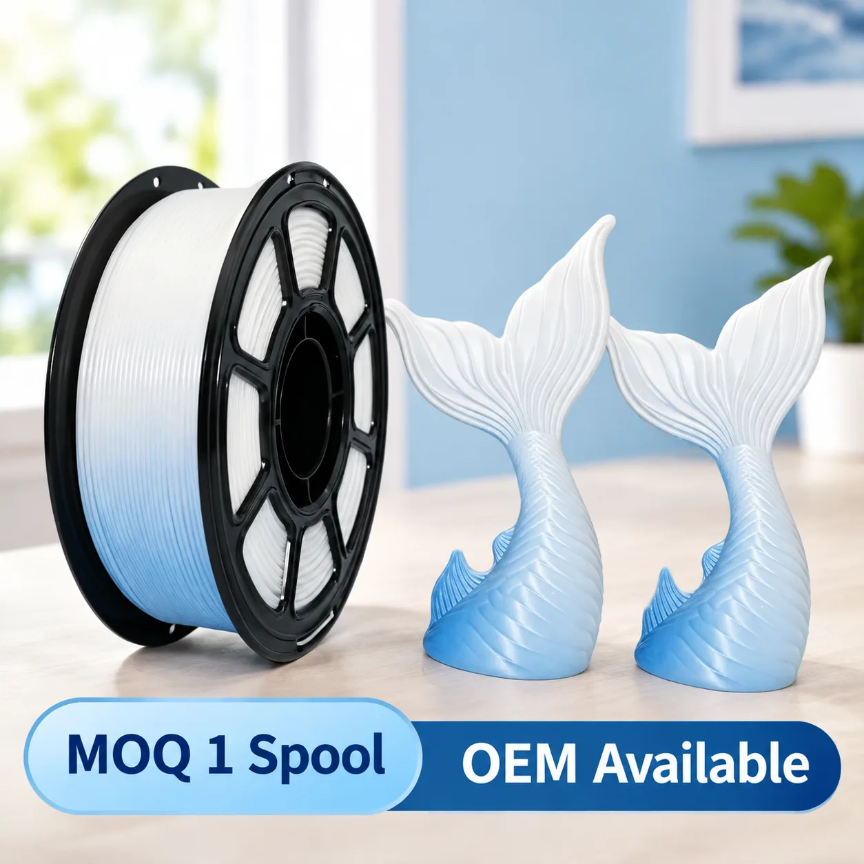 Yiqiu3D Photochromic PLA Filament 1.75mm UV Color Changing Blue Purple Red Moulding 3D Printer