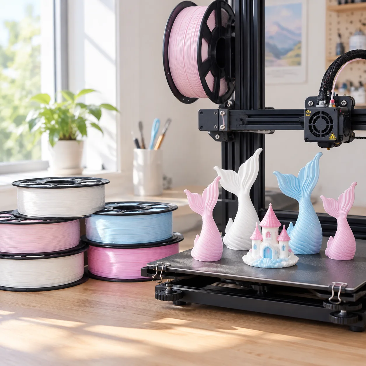 Yiqiu3D Photochromic PLA Filament 1.75mm UV Color Changing Blue Purple Red Moulding 3D Printer — Product Images
