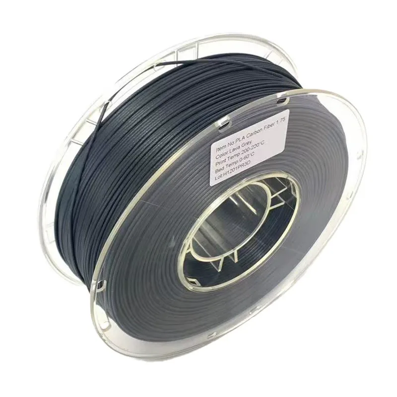 PLA-CF Carbon Fiber Filament 1.75mm 1kg Lightweight High-Stiffness Matte Lava Gray