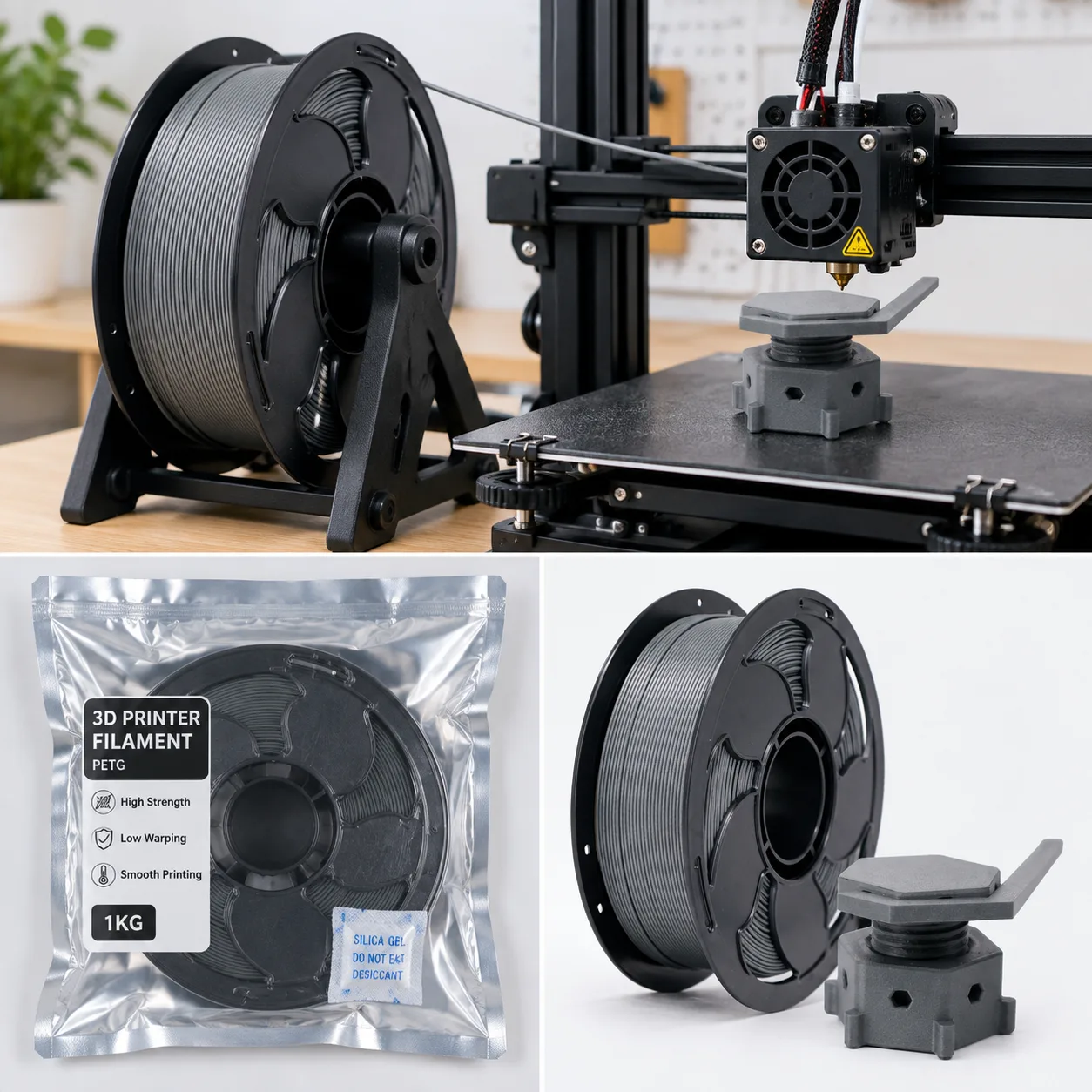 Yiqiu3D PLA CF & PLA GF Filament 1.75 mm 1 kg Fiber-Reinforced — Product Images