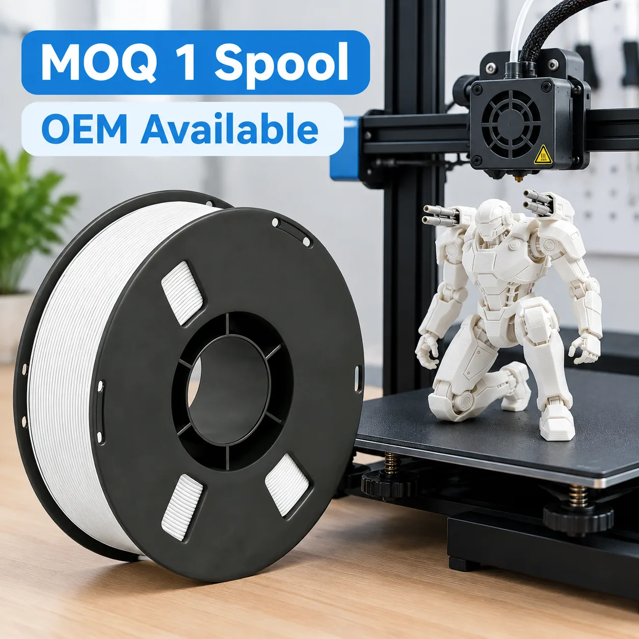 PLA+ 3D Printer Filament Enhanced Toughness 8 Vivid Colors Less Brittle Models