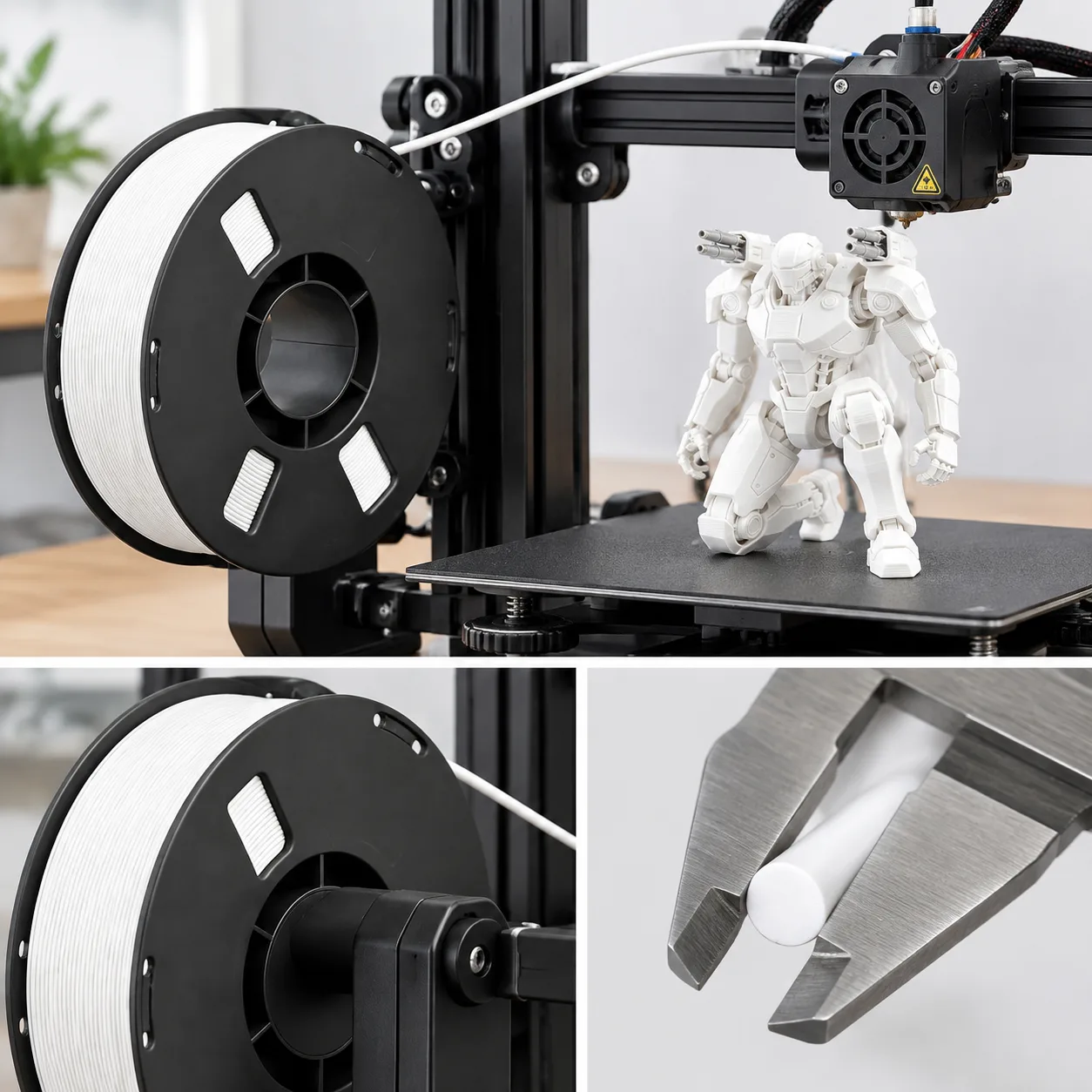 PLA+ 3D Printer Filament Enhanced Toughness 8 Vivid Colors Less Brittle Models — Product Images